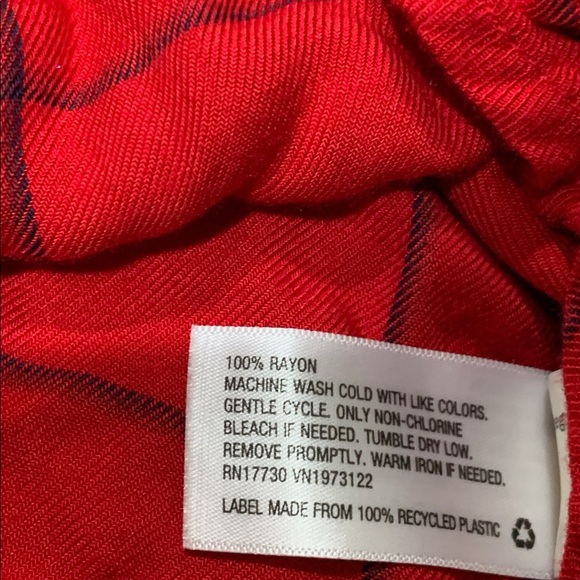 a.n.d eawy red and black button down long sleeve shirt size L - Picture 5 of 10